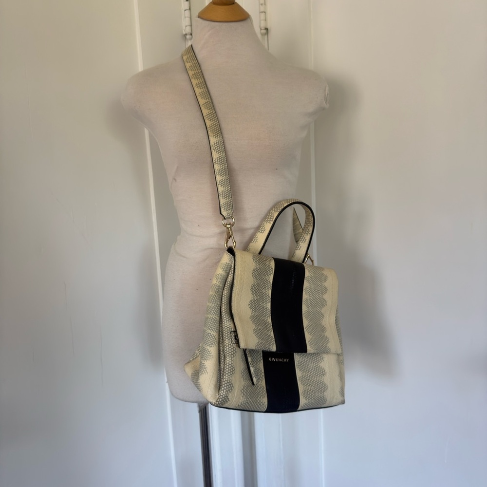Givenchy Monochrome Snakeskin Patterned Satchel - image 2